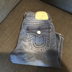 Boy True Religion Frayed Denim Shorts. Size 14